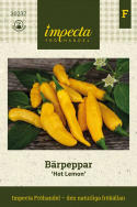 Pieprzowiec owocowy 'Hot Lemon', owoce o długości około 5-8 cm, wąskie i podłużne, z delikatną słodyczą i nutą owocowego cytrusa.