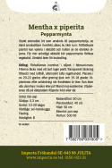 Mięta pieprzowa z głęboko zielonymi, kroplowatymi liśćmi, fioletowymi małymi kwiatkami na szczycie