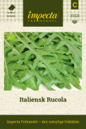 Włoska rukola, drobno karbowane liście w gęstych rozetach. Intensywny i pieprzny smak