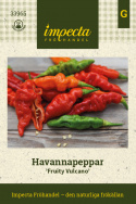 Papryka habanero 'Fruity Vulcano' Czerwona i zielona chili o pomarszczonym wyglądzie
