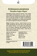 Czerwona jeżówka 'Paradiso Super-Duper', podwójne, purpurowo-różowe kwiaty w kilku odcieniach.