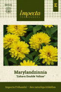 Marylandzka cynia ''''Zahara Double Yellow'''' cytrynowożółte, efektowne kwiaty