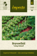 Brukselka 'Long Island', ciemnozielone, zwarte główki. Wyjątkowo aromatyczna.