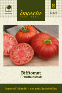 Pomidor mięsisty F1 'Buffalosteak' duże, lekko prążkowane, czerwone pomidory. lekko spłaszczone