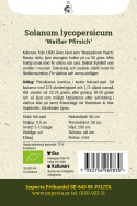 Pomidor koktajlowy 'Biały Brzoskwinia', Okrągłe, gładkie, jasno cytrynowożółte owoce ważące około 50 gramów.