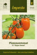 Pomidor śliwkowy F1 'Kajsa Sweet', Bardzo słodki i smaczny z jędrnym i delikatnym miąższem, doskonały jako przekąska.
