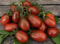 Pomidor śliwkowy 'Black Plum', Soczysty, słodki i ciemnoczerwony, dobrze zabarwiony miąższ.